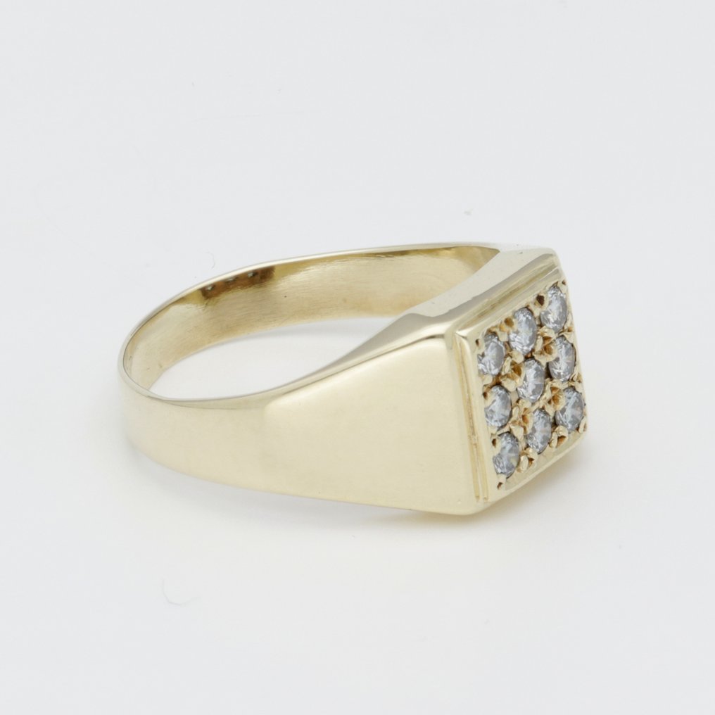 戒指 - 14 克拉 黃金 鉆石 (天然)  #4.3