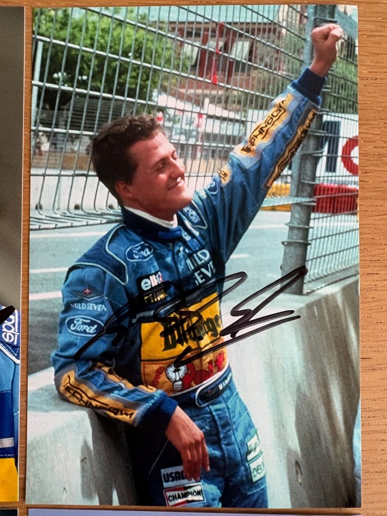 Michael Schumacher - Benetton F1 - 4x - signed - Photographie #2.1