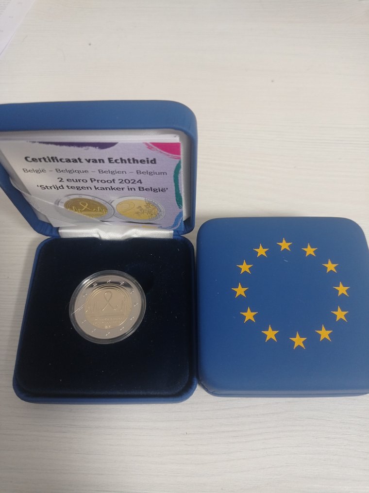 Belgium. 2 Euro 2024 "Lutte contre le Cancer" (2 monedas) proof  (Nincs minimálár) #1.0