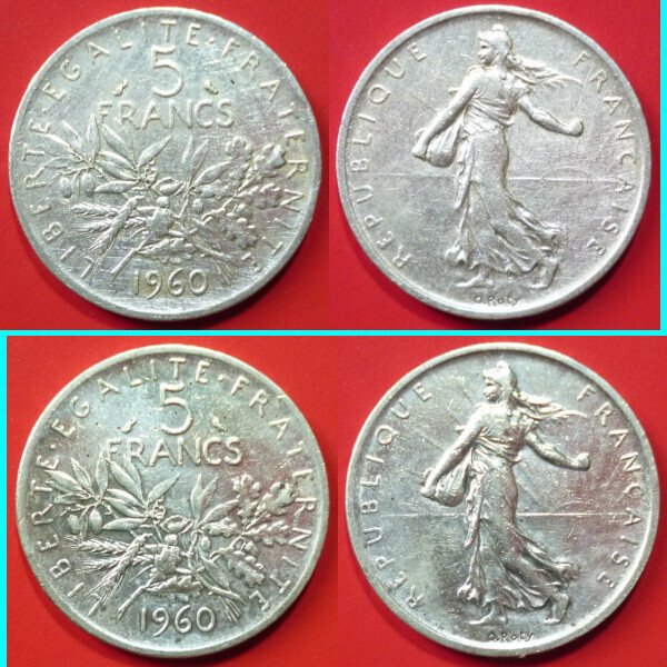 法國. 5 Francs 1960/1964 (8 silver coins)  (沒有保留價) #1.0