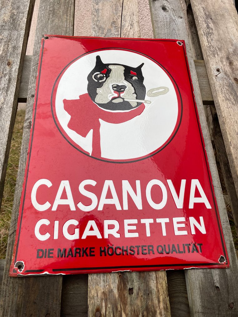 琺瑯標誌牌 - CASANOVA 香烟电子广告牌 - 广告香烟 - 瑪瑙 #1.0