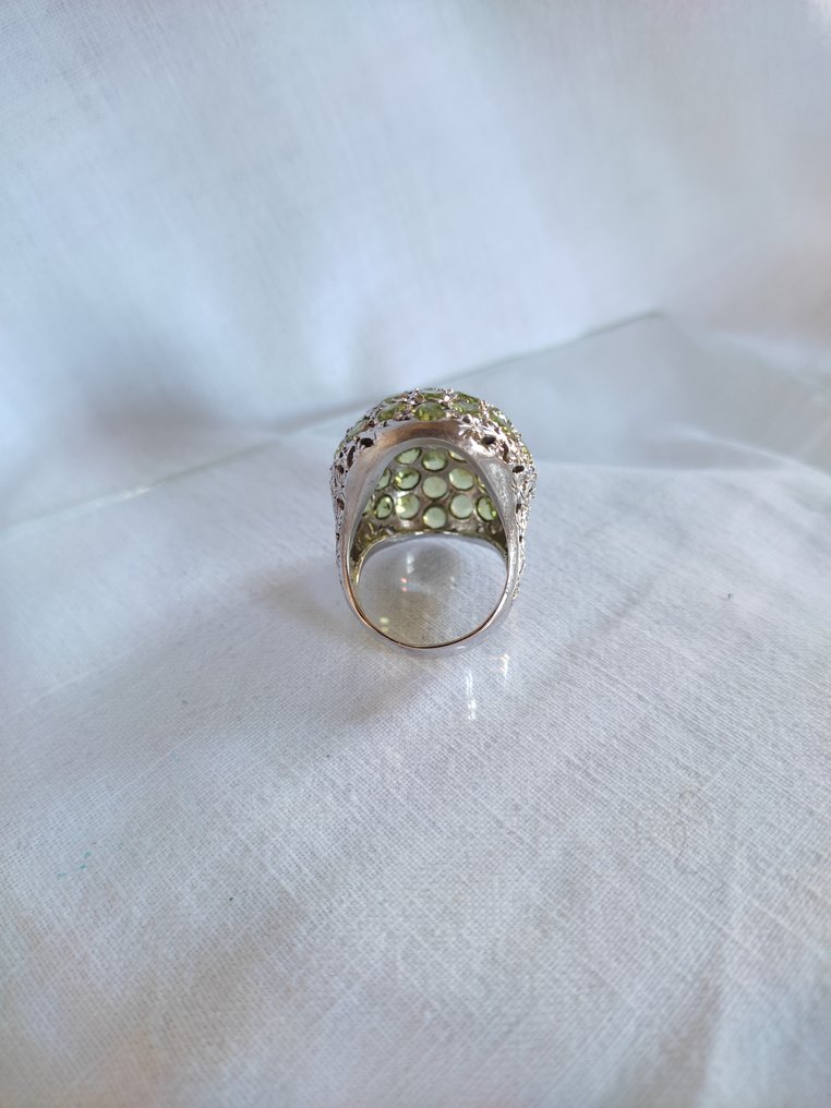 Δαχτυλίδι - 18 καράτια Λευκός χρυσός Περίδοτο #4.3