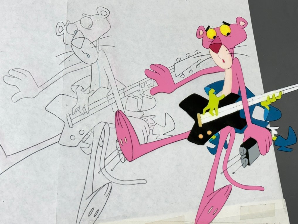 DePatie & Friz Freleng - Original animation cel and drawing of Pink Panther - The Pink Panther Show #3.2
