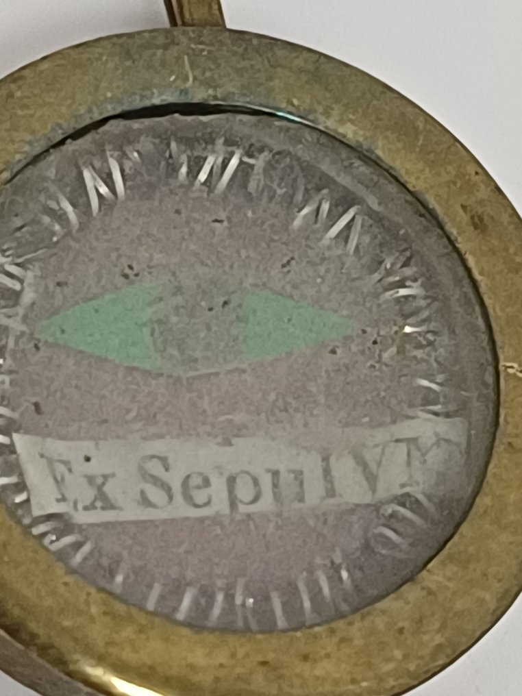 Pyhäinjäännöslipas - Metalli, Lasi, Tekstiili - Varhainen 1900-luku - Ex Sepulcro - Pyhä Neitsyt ja Marttyyri (V & M) #3.2