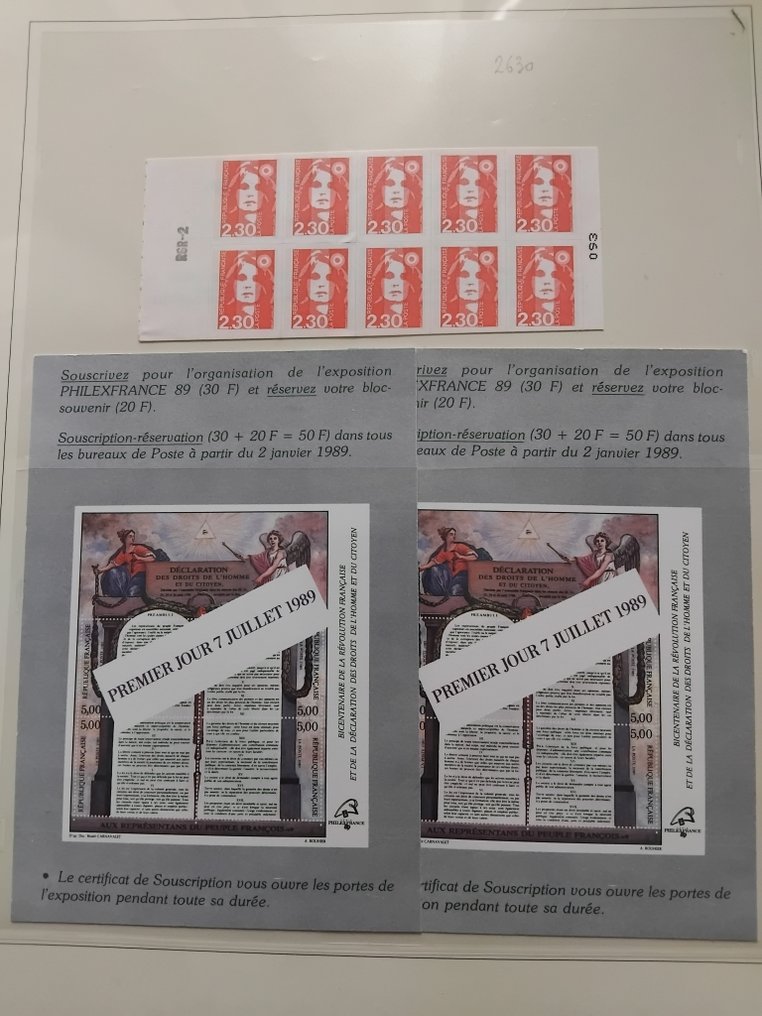 法國 1988/1992 - 全新系列,无铰链,装在安全相册中 + Tp 服务,预封装 - + , Blocs , Carnets & Epreuves de Luxe // Cote Y&T + Accessoire #4.3