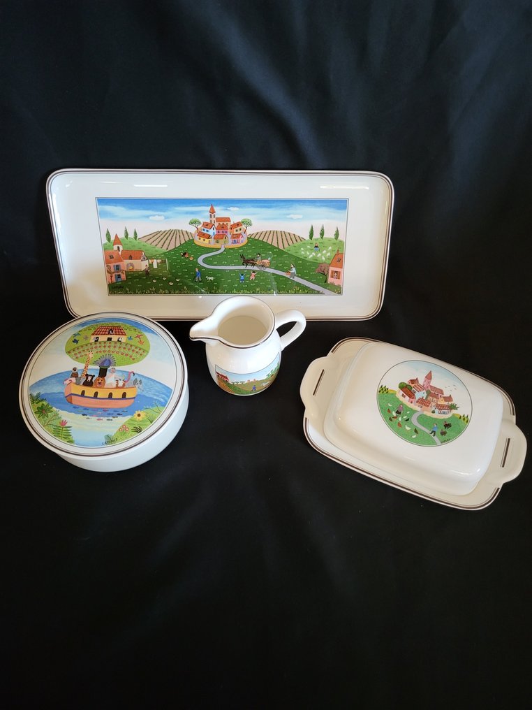 Villeroy & Boch - Laplau - Speiseservice (4) - Design Naif - Vitro-porzellan - Prächtiges Naïf-Set #2.1