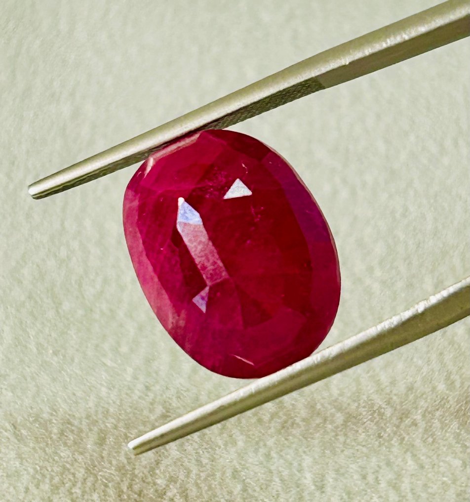 Rubin - 16.54 ct - Lotus Gemology - Keine Hitze/Behandlung - Reines Rot #4.3