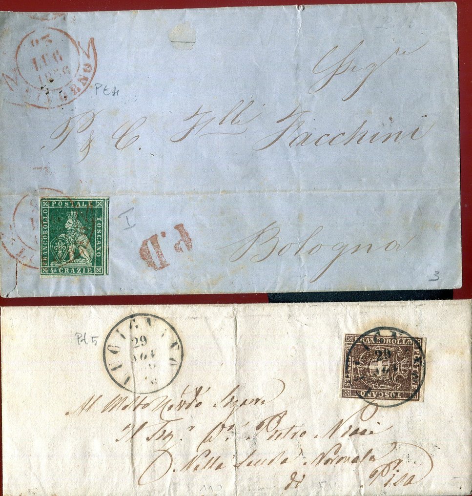 意大利古城邦-托斯卡纳 1851/1860 - 托斯卡纳大公国与临时政府 - Sassone 6, 19. #1.0