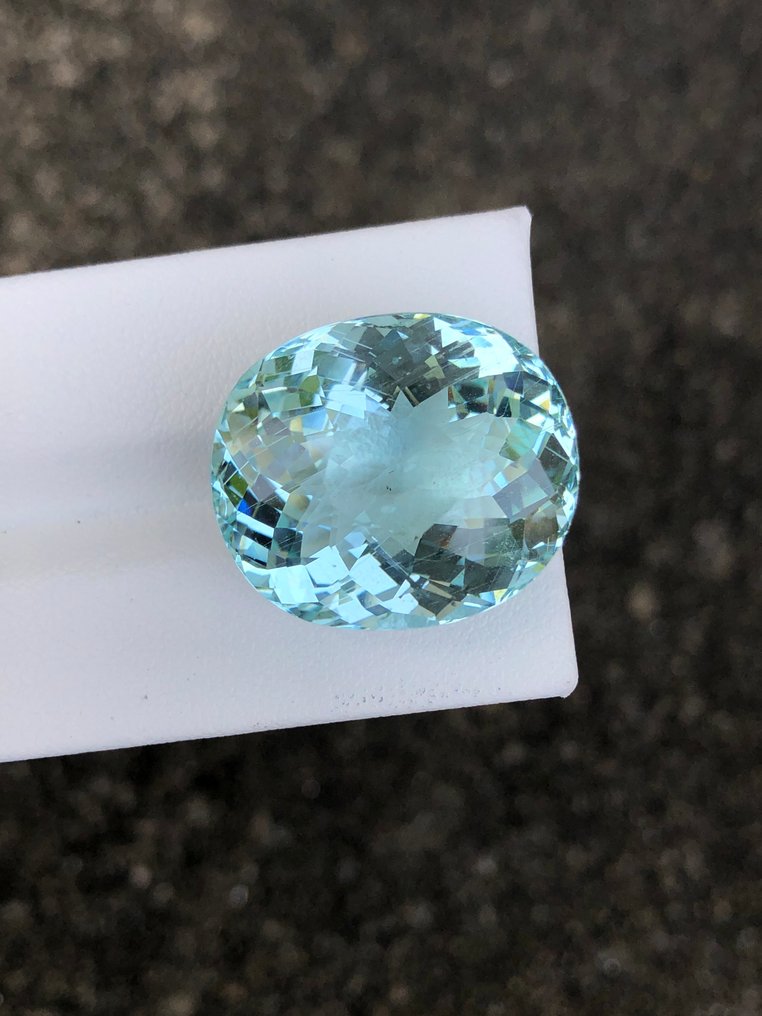 1 pcs Kék Akvamarin - 31.87 ct - Nemzetközi Színes Drágakő Szövetség (ICA GemLab) #4.3