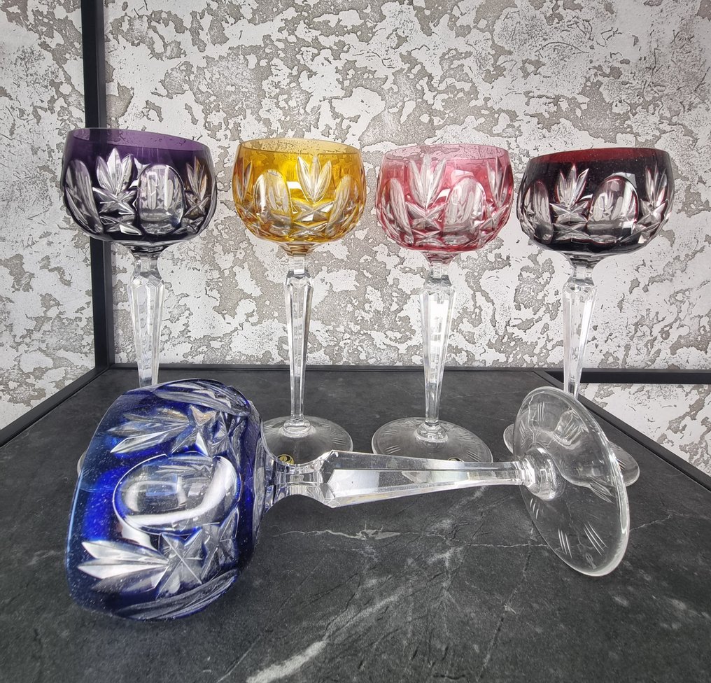 葡萄酒杯 (5) - 玻璃, 水晶 - 复古 Römer 葡萄酒杯 #1.0