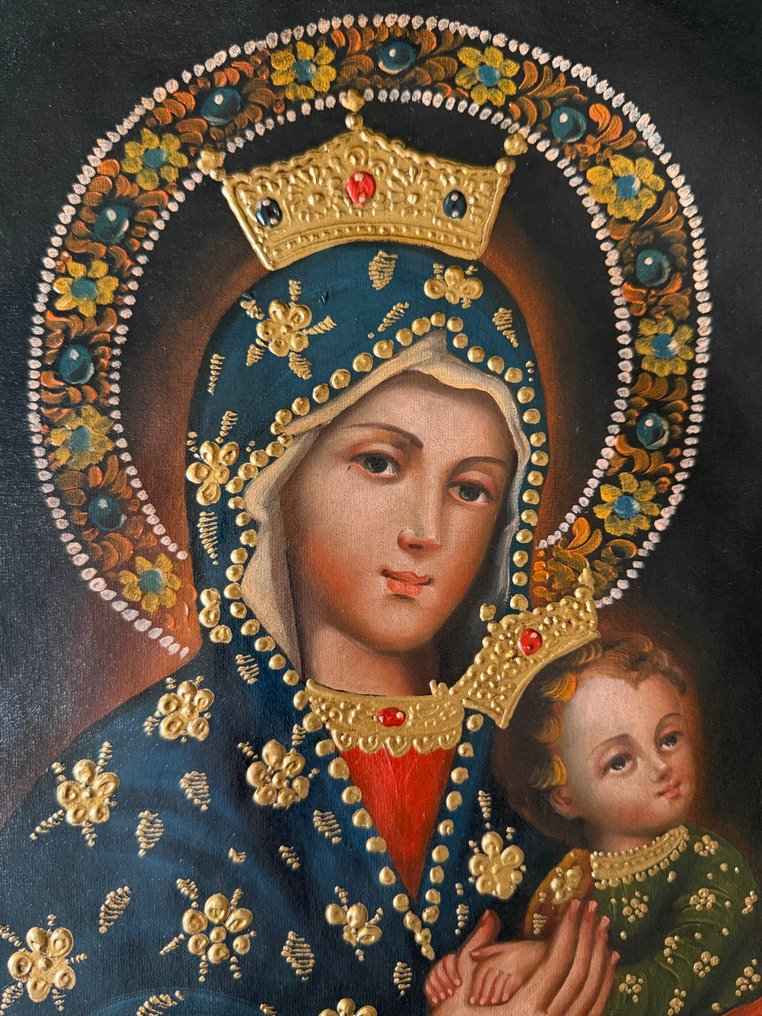 Cuzco Andean school (XX) - Virgin Mary with Child #2.1