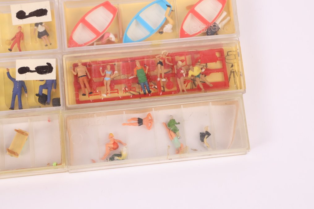 Preiser H0 - 0053/56/59/0054/Etc. - Modellbahnfiguren (10) - 10er Set mit Figuren, verschiedene Szenen. #4.3