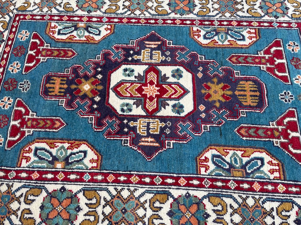 Fine Afghan shawl - new - unused - hand-knotted - wool - new - Carpet - 146 cm - 97 cm #4.3