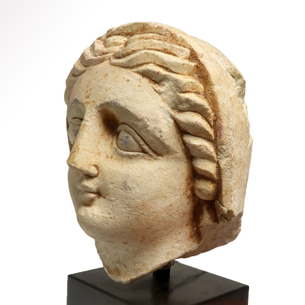 Αρχαία Ρωμαϊκή ασβεστόλιθος Κεφάλι μιας νεαρής κυρίας #2.1