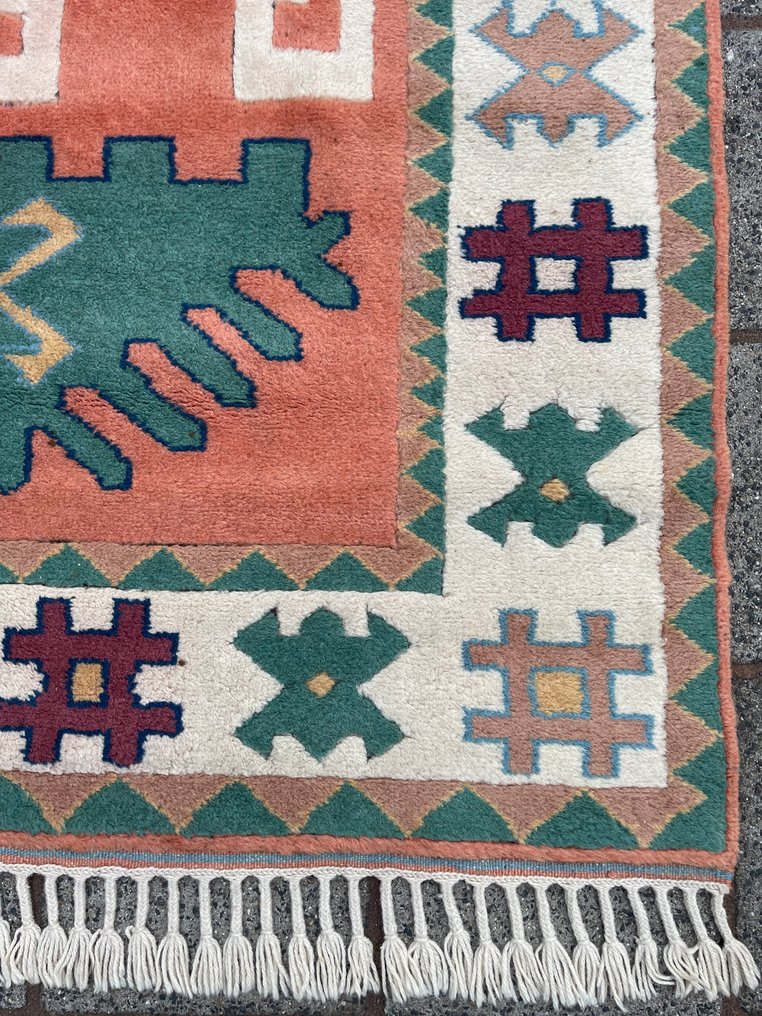 Kaukasisk tæppe - håndknyttet - uld - nyt - farverigt tæppe - rengjort - Tæppe - 240 cm - 162 cm #1.0