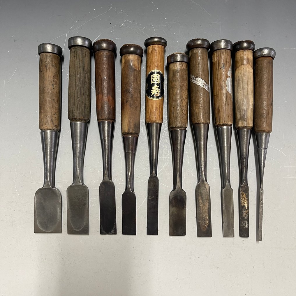 Tataki Oire Nomi-Genno-Kanna | Bench Chisels Roll Case-Hand Plane-Hammer - Working tool (12)  - Japanese Carpentry Carved #3.2