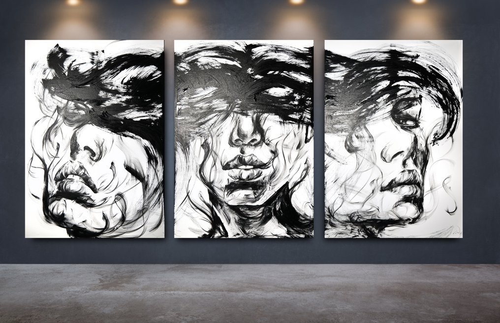 D. Witschkanow - ► “Gigantic abstract obliteration of the last three portraits - Erotic smoke" № I (XXXL) #1.0