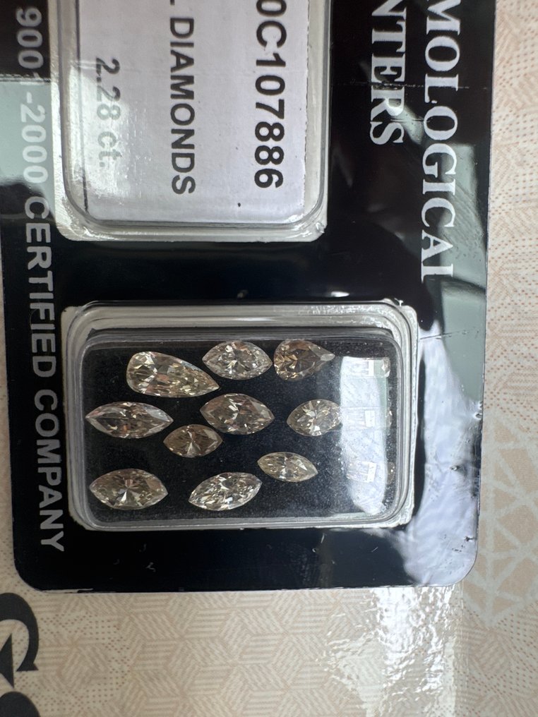 χωρίς τιμή ασφαλείας - 13 pcs Διαμάντι (Φυσικού χρώματος) - 2.28 ct - Αχλάδι - Light, Fancy Καφέ, Κίτρινο - VVS1, SI1 - Gemmological Centre Israel (G.C.I.) #1.0