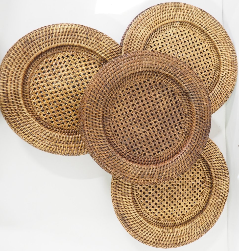 盘子 (8) - 藤 - 复古款垫盘套装 #1.0