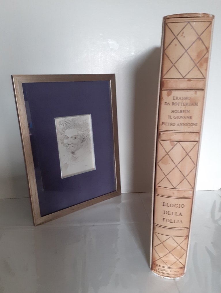 Pietro Annigoni - Erasmo da Rotterdam-Elogio della follia - 1978 #1.0