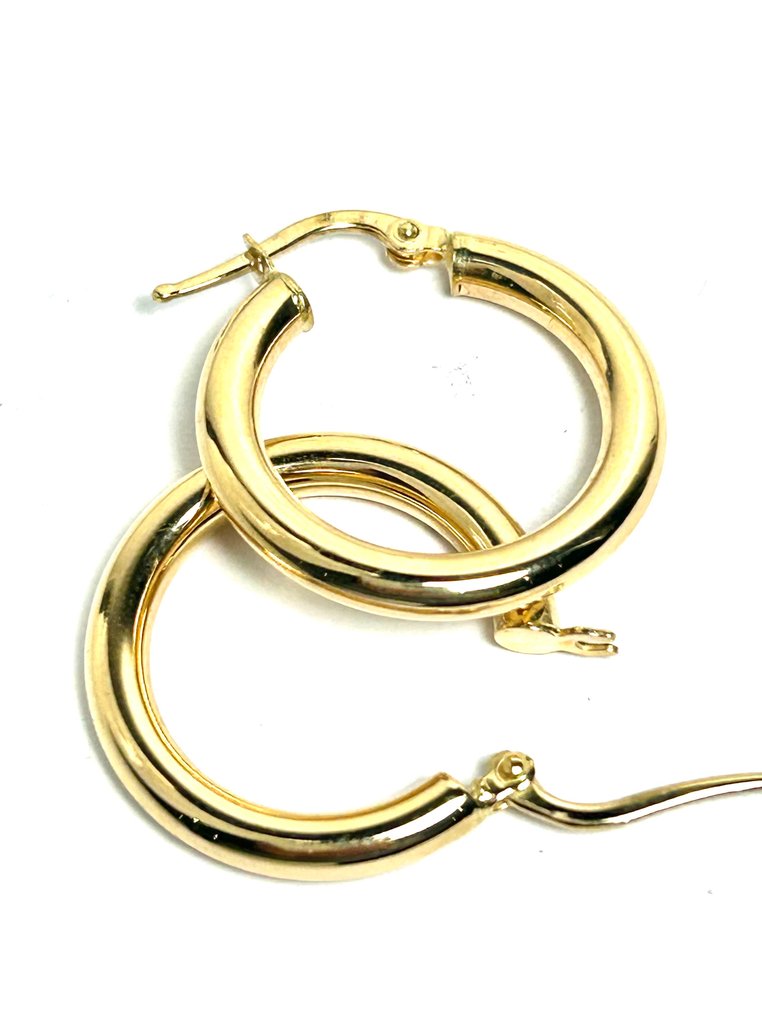 Boucles d'oreilles cerceau - 18 carats Or jaune #1.0