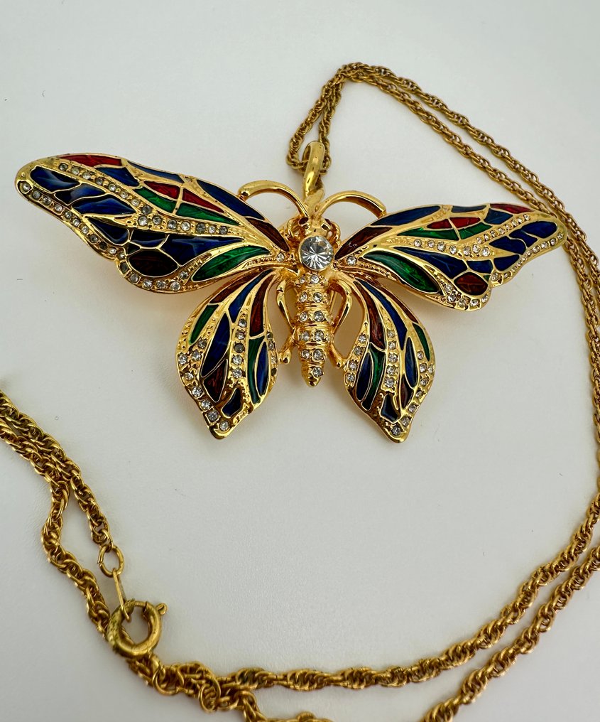 Camrose & Kross - JBK – Jacqueline Kennedy «Σετ καρφίτσα και κολιέ πεταλούδα» – Επιχρυσωμένο - Κολιέ #1.0