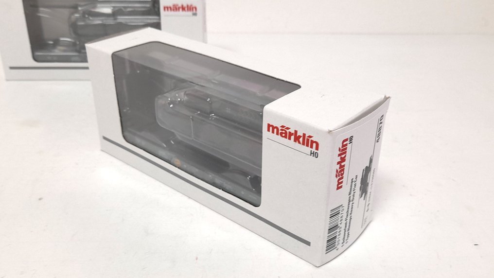 Märklin H0 - 48870 - Modeltrein personenwagen (2) - Zware vlakwagen Rlmmps geladen met een gevechtstank Leopard 2A6 - DB AG, DB #4.3