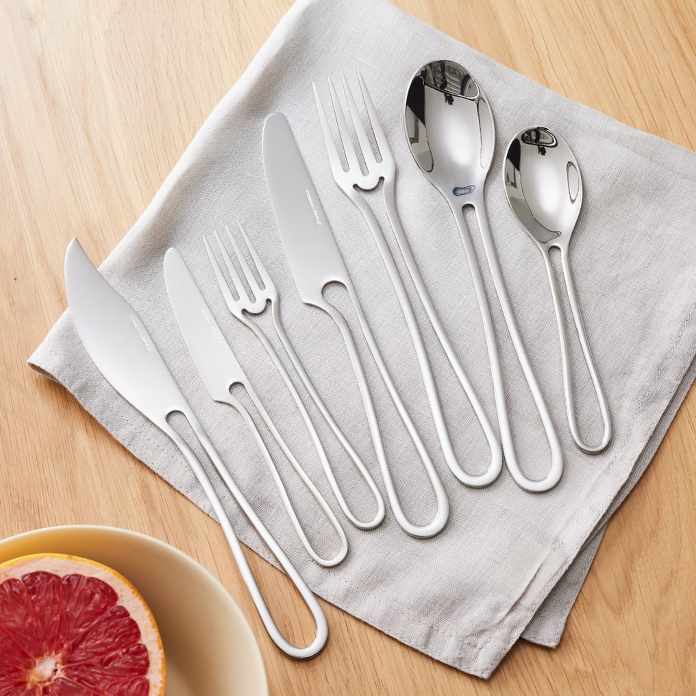 Maarten Baptist - 餐具套装 (42) - 光亮的轮廓餐具 - 不锈钢 #1.0