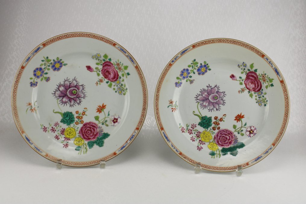 Πιάτο (2) - Πορσελάνη - Qianlong - Ανθοστολισμός #1.0