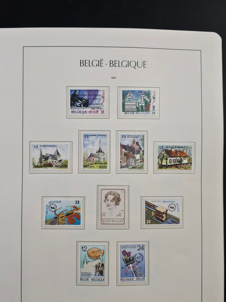 Belgio 1985/1999 - Album Leuchtturm LX completamente riempito, inclusi i libretti. Valore di affrancatura molto alto: #3.2