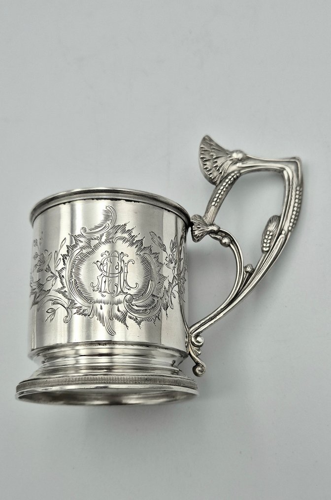 Ivan Dimitrievich Saltikov - 茶具 - .875 (84 Zolotniki) 银 - 新艺术玻璃托 #4.3