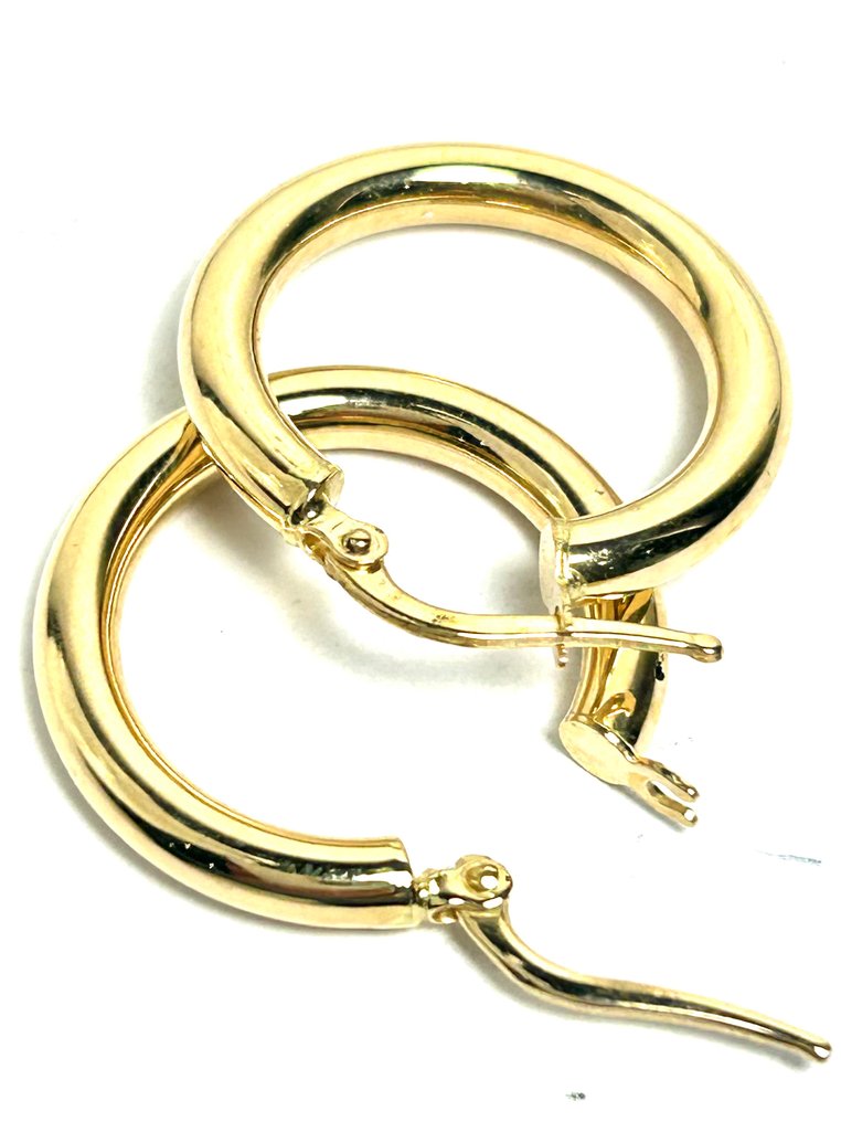 Boucles d'oreilles cerceau - 18 carats Or jaune #2.1