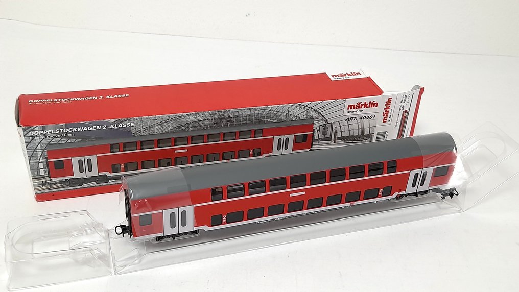 Märklin H0 - 40401 - Modeltog passagervogn (1) - Märklin Start up - Regional Express Dobbeltvogn 2. klasse - Deutsche Bahn AG #1.0
