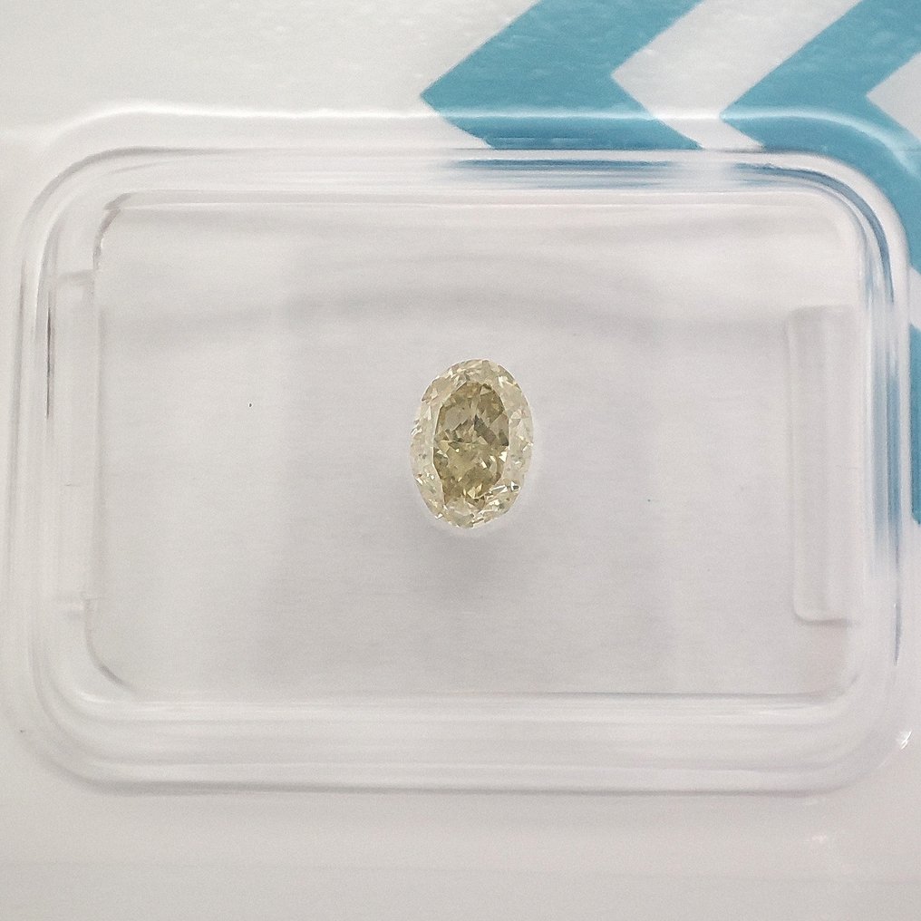 没有保留价 - 1 pcs 钻石  (天然色彩的)  - 0.48 ct - 椭圆形 - Fancy light 黄色 - VS2 轻微内含二级 - 国际宝石研究院（IGI） #1.0