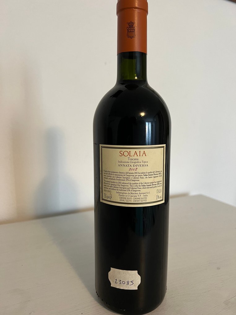 2002 Marchesi Antinori Solaia "Annata Diversa" - Super Tuscans - 1 Î¦Î¹Î¬Î»Î· (0,75L) #1.0
