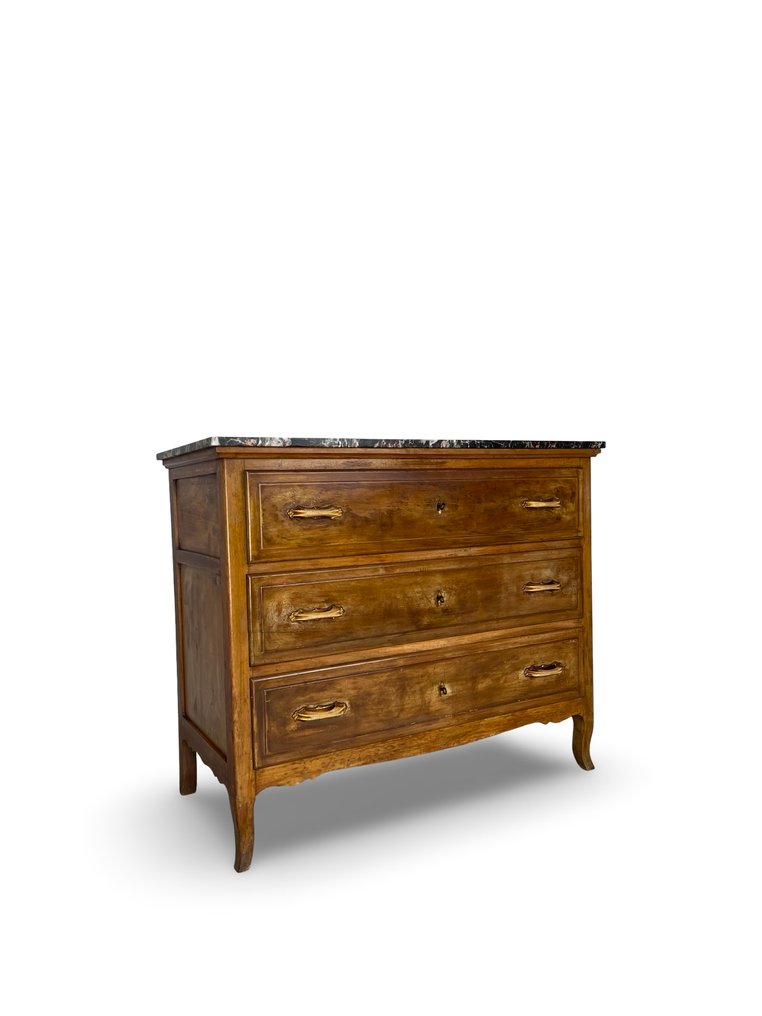 抽屉柜 - 胡桃木, 木, 黄铜, 大理石 #4.3