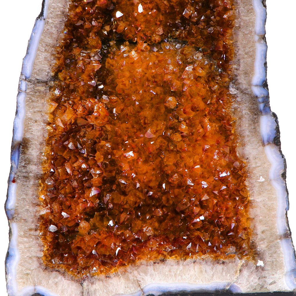 No Reserve - 'Deep' Orange Citrine - Geode - 38x21x18 cm- 11 kg #4.3