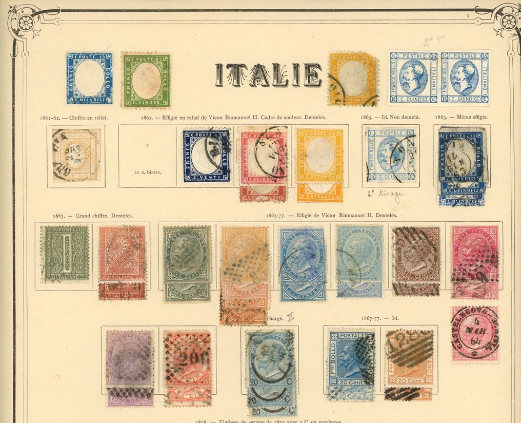 Ιταλία 1861 - COTE +2800 - Πολύ όμορλη συλλογή που ακολουθείται από τα κλασικά, Poste, φόρους, CP, Service, ... #1.0
