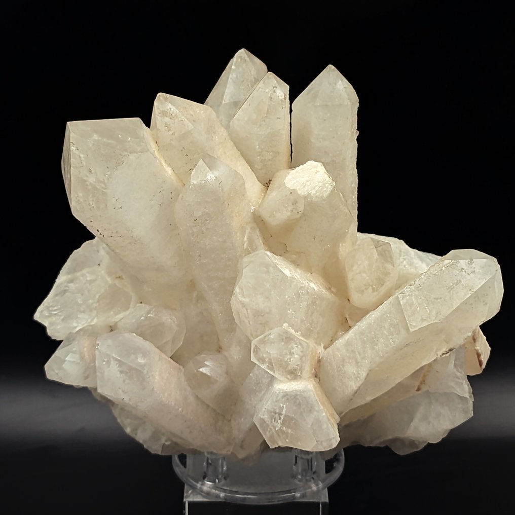 ΟΜΟΡΦΟ σύμπλεγμα από λαμπερό γαλακτώδη χαλαζία. Κρύσταλλοι στη μήτρα - Ύψος: 131 mm - Πλάτος: 110 mm- 856 g #4.3