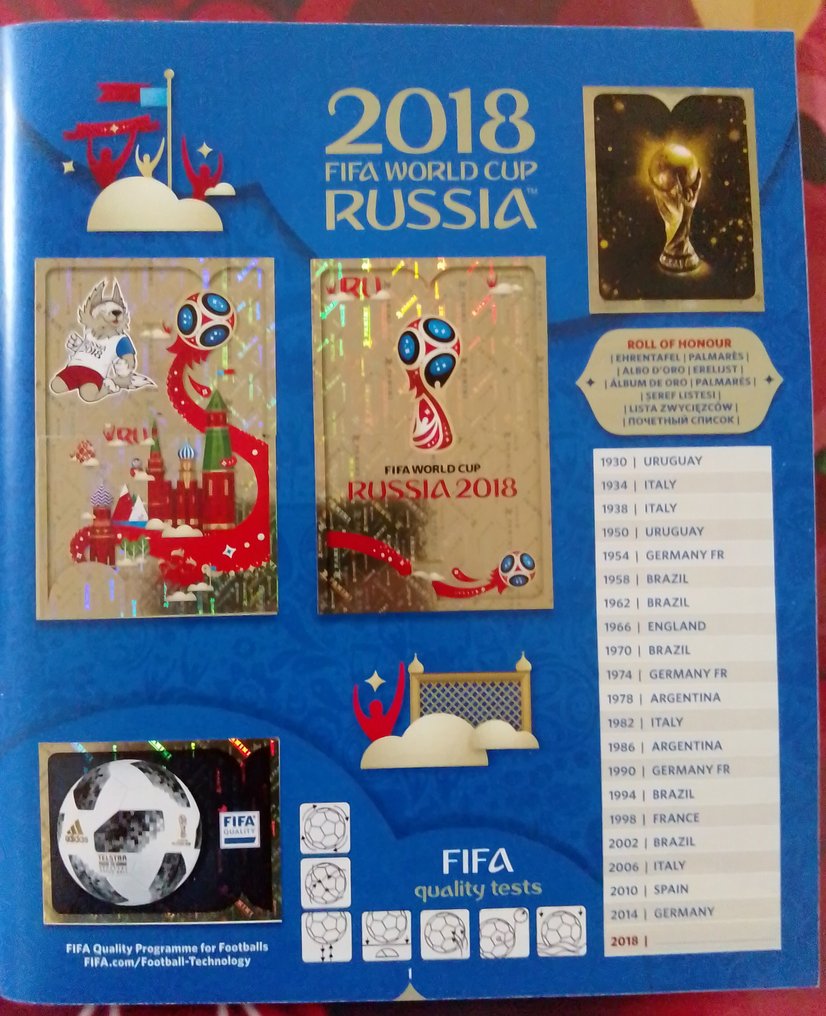 Panini World Cup Russia 2018 - Includes Mac Donalds Includes original order form - 1 Complete album - Excellent (EX) #3.2