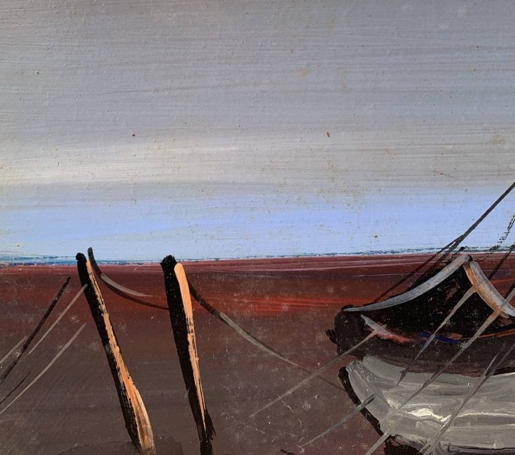 Romano Mussolini (1927-2006) - Landscape with Boat #3.2