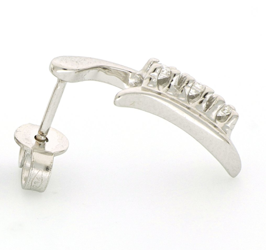 Nincs minimálár - Drop fülbevaló - 18 kt. Fehér arany - 0.24ct. tw. Gyémánt (Természetes) #4.3