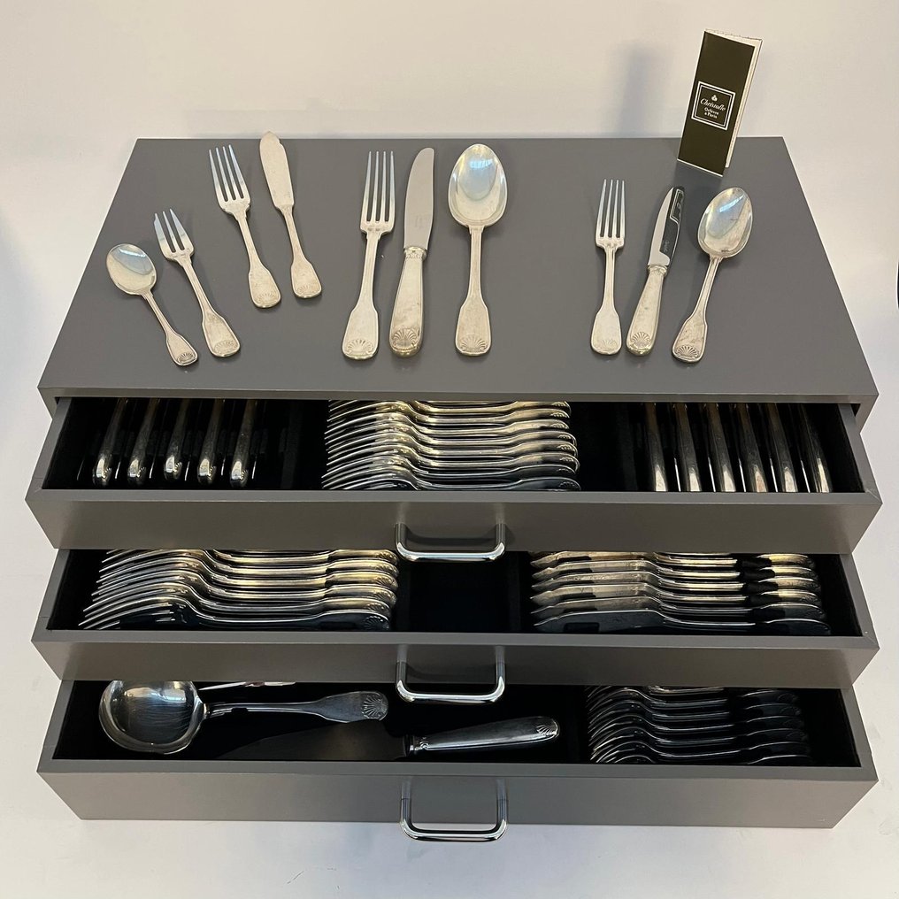 Christofle model Vendôme - Cutlery set (127) - Silverplated #1.0