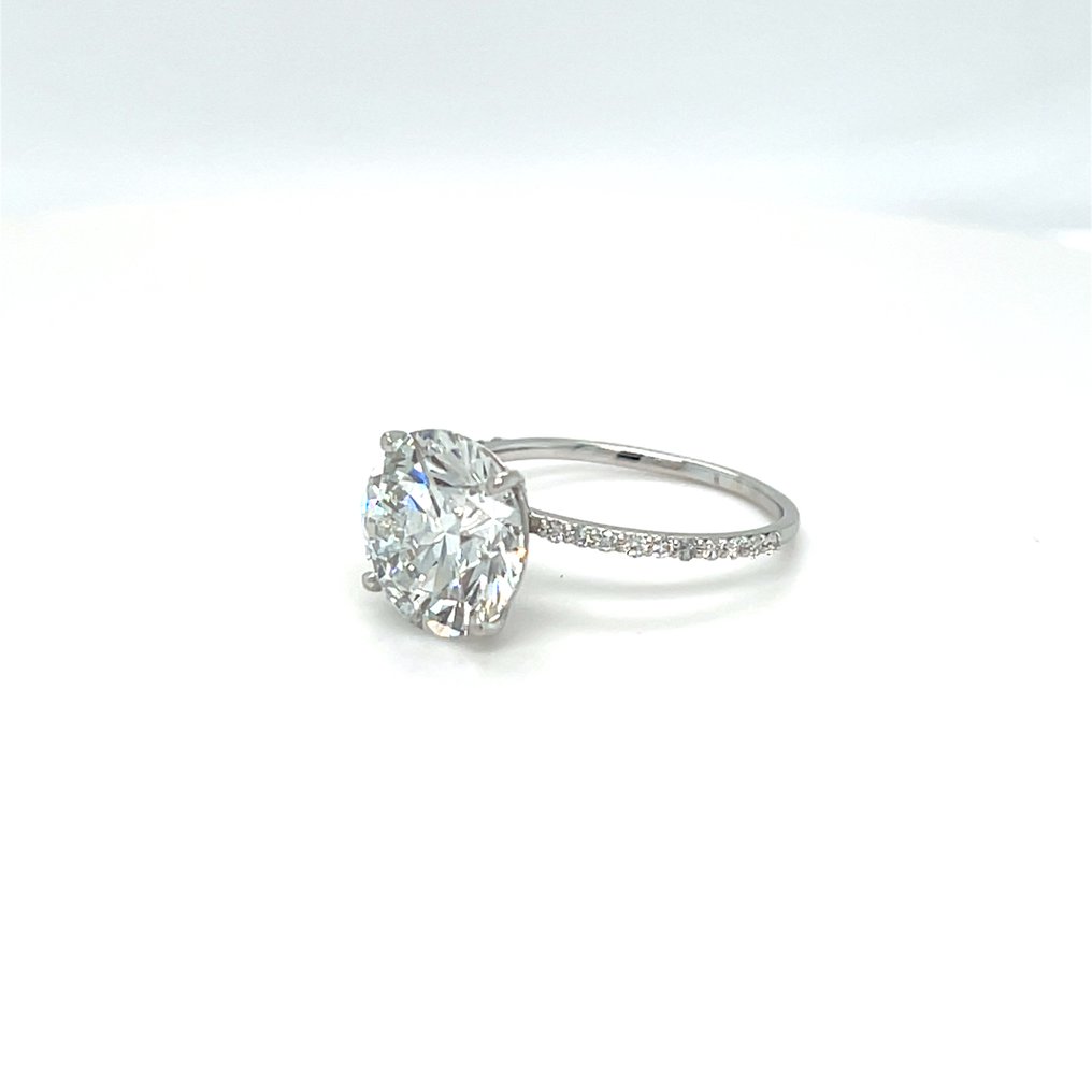 Ring - 14 karaat Witgoud - 5.24ct. tw. Diamant (Lab-grown) - Diamant #2.1