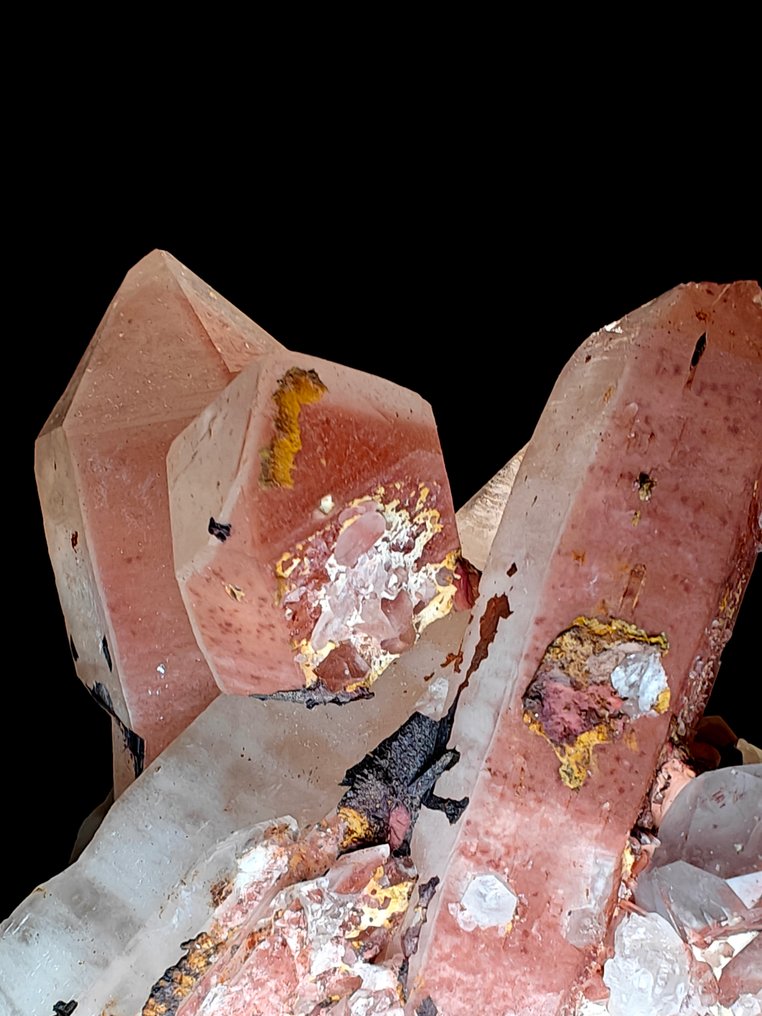 Hematite Quartz Crystals on matrix - Height: 12 cm - Width: 11 cm- 1027 g #3.2