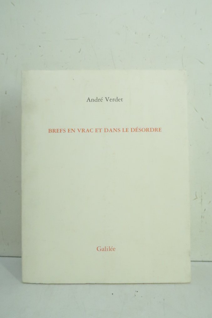 Signé; André Verdet - ‎Brefs en vrac et dans le désordre. [avec dessin original + envoi de l'artiste] - 1998 #3.2