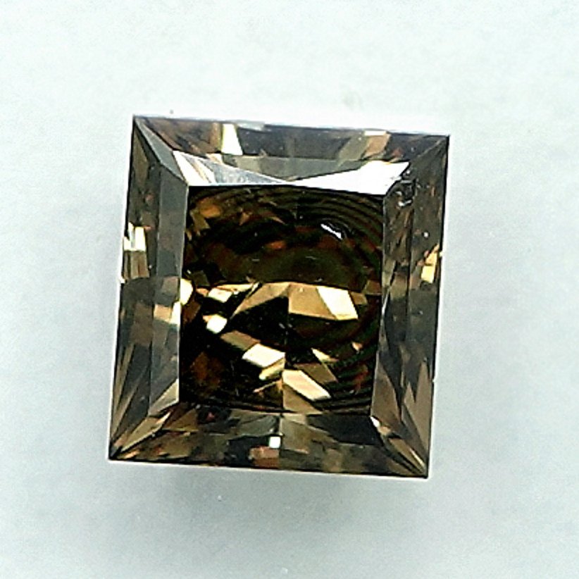 1 pcs Diamant (Couleur naturelle) - 0.56 ct - Carré - Fancy Brunâtre Jaune - VS2 - International Gemological Institute (IGI) #1.0