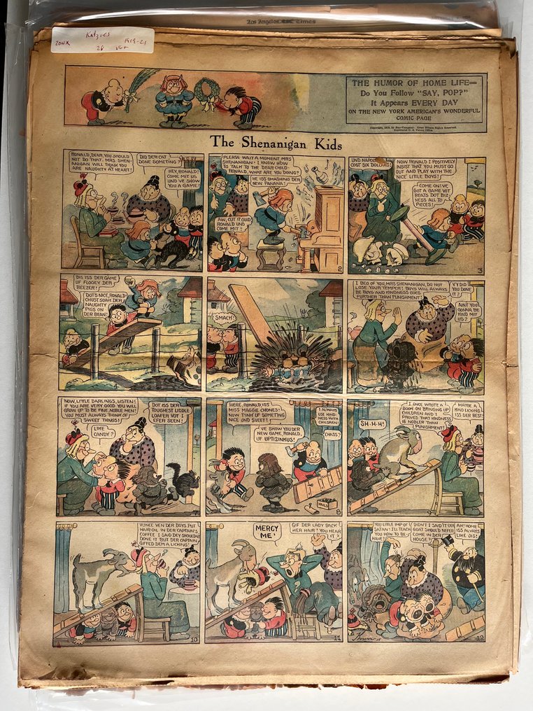 The Shenanigan Kids - The Timid Soul (=Piet Fluwijn-Marc Sleen) and others - 50 Newspaper pages & strips - 1919/1936 #3.2