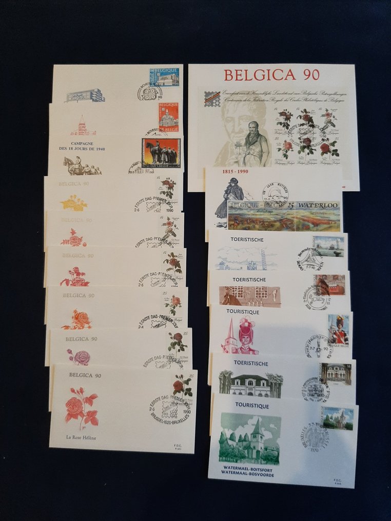 Belgium 1990/1994 - Party first-day envelopes from the period 1990-1994. #2.1