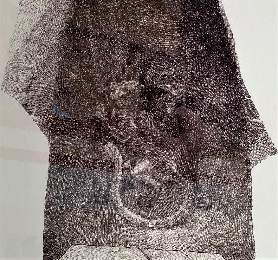 Robustelli, Giovanni - 2 Original drawing - Il Corvo di Pietra - Layla & La Grutta - 2014 #2.1